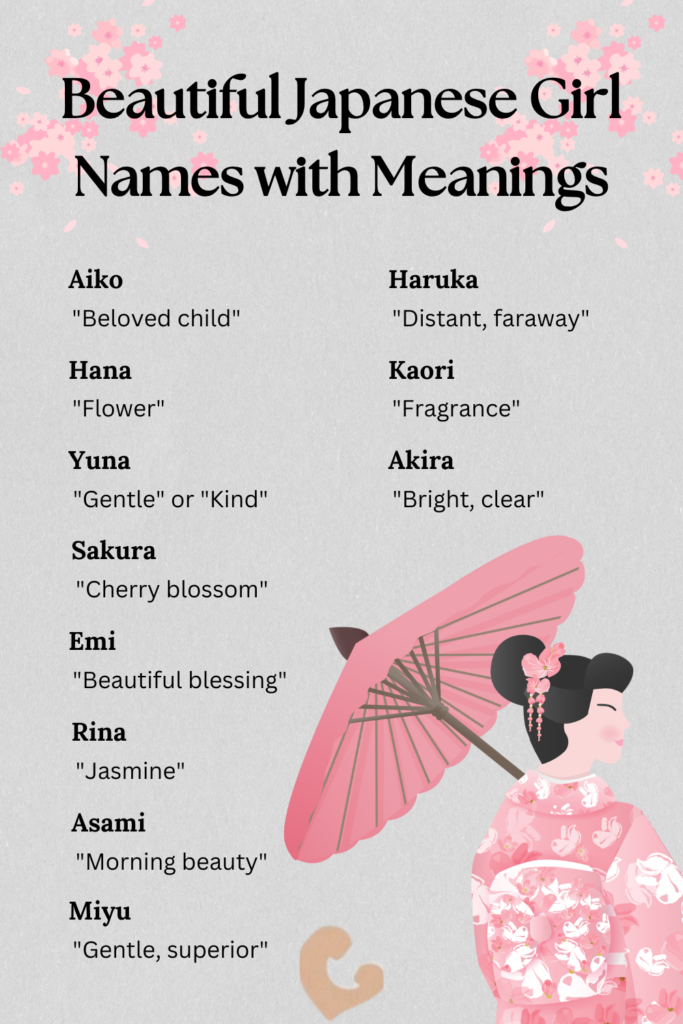 Beautiful Japanese Girl Names with Meanings